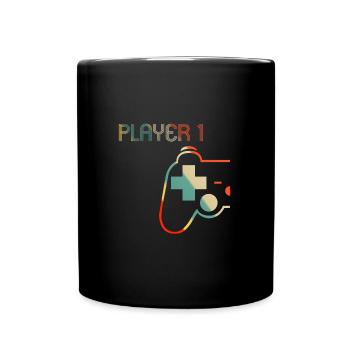 Matching Gamer Couple Player 1 Player 2 Shirt - Tasse einfarbig - Schwarz - Vorne