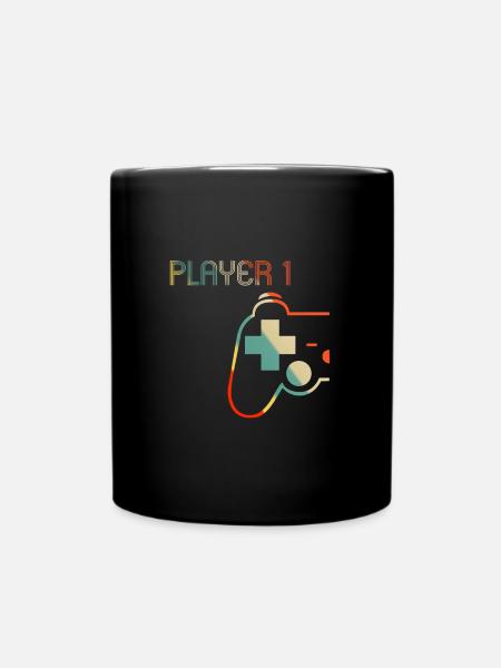 Matching Gamer Couple Player 1 Player 2 Shirt - Tasse einfarbig - Schwarz