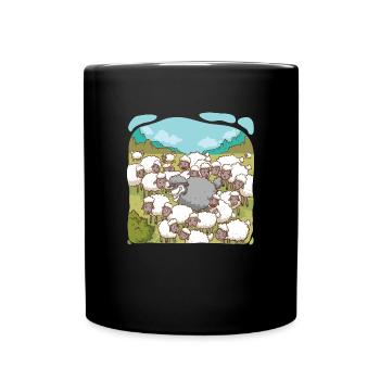 Wolf in sheep's clothing - Full Colour Mug - black - Front