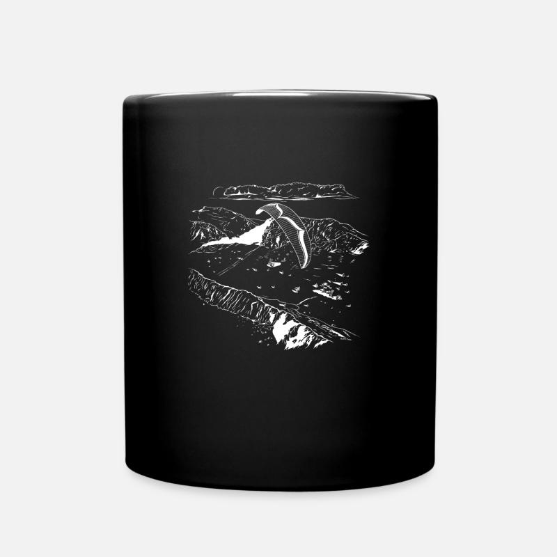 Paragliding Gleitschirm - Tasse einfarbig - Schwarz
