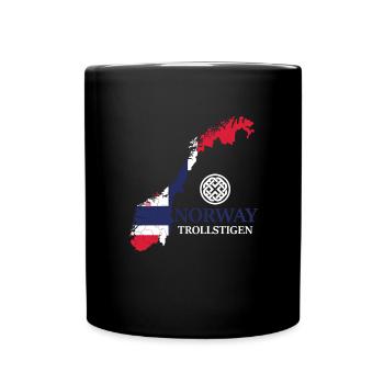 Norwegen Trollstigen Rune Wikinger - Tasse einfarbig - Schwarz - Vorne