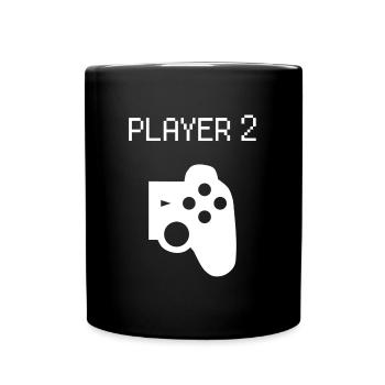 Player 2 Gamer Partner Look Family Friends Partner - Full Colour Mug - black - Front