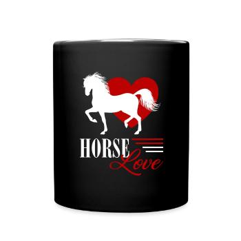 Horse Love - Full Colour Mug - black - Front