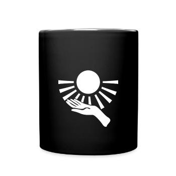 Mains Soleil - Mug uni - noir - Devant