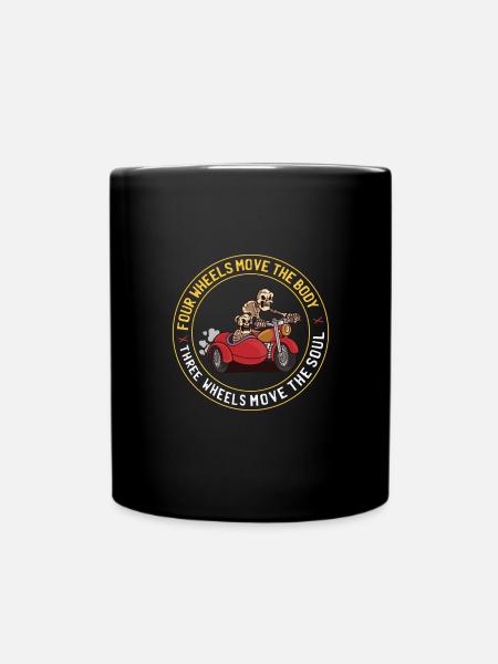 Beiwagen Motorradgespann Seitenwagen Gespann - Tasse einfarbig - Schwarz