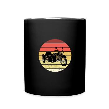 Beiwagen Motorradgespann Seitenwagen Gespann - Tasse einfarbig - Schwarz - Vorne