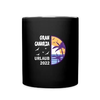 Gran Canaria Kanarische Inseln - Tasse einfarbig - Schwarz - Vorne