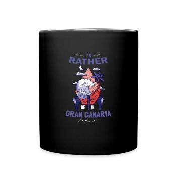 Gran Canaria Kanarische Inseln - Tasse einfarbig - Schwarz - Vorne
