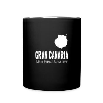Gran Canaria Kanarische Inseln - Tasse einfarbig - Schwarz - Vorne