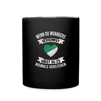 Mönchengladbach Fanartikel - Tasse einfarbig - Schwarz - Vorne