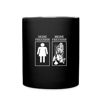 Schildmaid Wikinger Kriegerin - Tasse einfarbig - Schwarz - Vorne