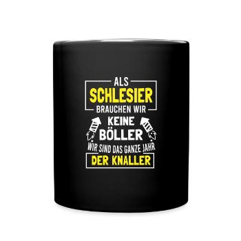Schlesier Schlesien - Tasse einfarbig - Schwarz - Vorne