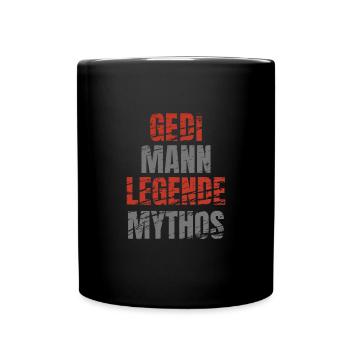Gedi Geddi Taufpate Patenonkel - Tasse einfarbig - Schwarz - Vorne