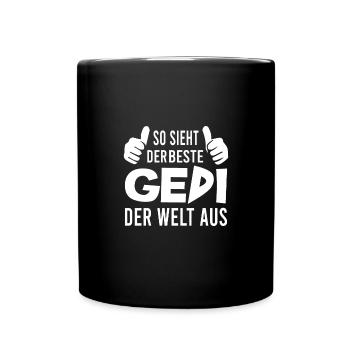 Gedi Geddi Taufpate Patenonkel - Tasse einfarbig - Schwarz - Vorne