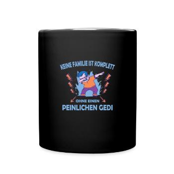 Gedi Geddi Taufpate Patenonkel - Tasse einfarbig - Schwarz - Vorne