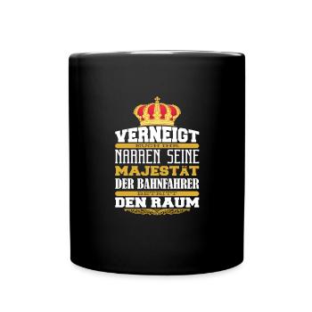 Straßenbahnfahrer Straßenbahn S-Bahn - Tasse einfarbig - Schwarz - Vorne