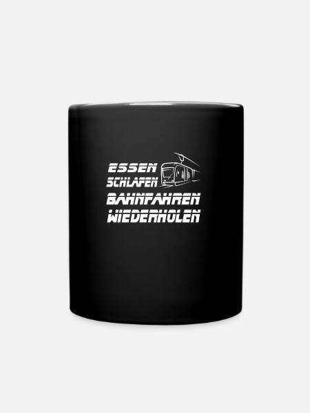 Straßenbahnfahrer Straßenbahn S-Bahn - Tasse einfarbig - Schwarz