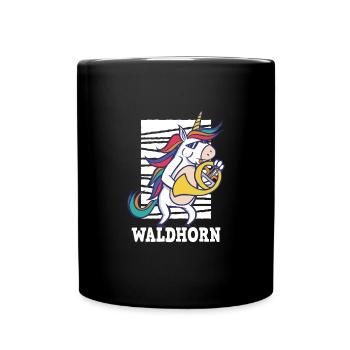 Waldhorn Hornspieler Waldhorn-Spieler - Tasse einfarbig - Schwarz - Vorne