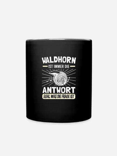 Waldhorn Hornspieler Waldhorn-Spieler - Tasse einfarbig - Schwarz