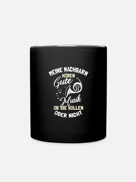 Waldhorn Hornspieler Waldhorn-Spieler - Tasse einfarbig - Schwarz