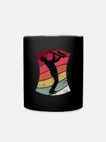 Saxophoniste de Jazz Rétro - Mug uni - noir