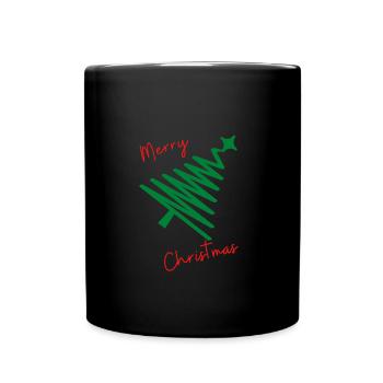 Merry Christmas - Tasse einfarbig - Schwarz - Vorne