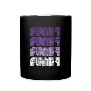 Funky Vintage - Tasse einfarbig - Schwarz - Vorne