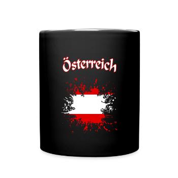 Österreich - Tasse einfarbig - Schwarz - Vorne