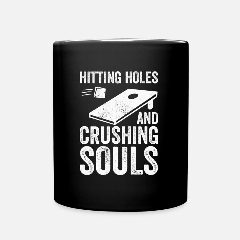 Cornhole Wurfspiel - Tasse einfarbig - Schwarz