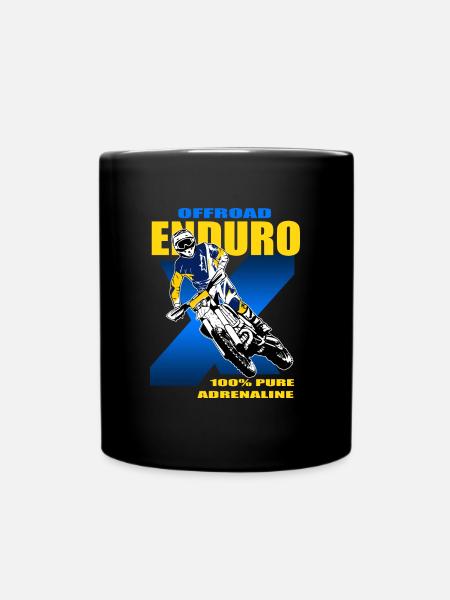 Enduro Offroad - Tasse einfarbig - Schwarz