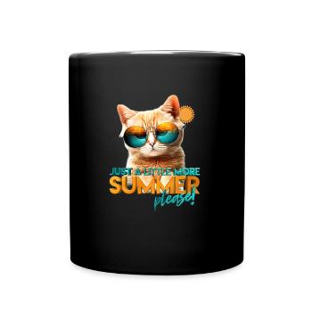 Chat d’été - Mug uni - noir - Devant