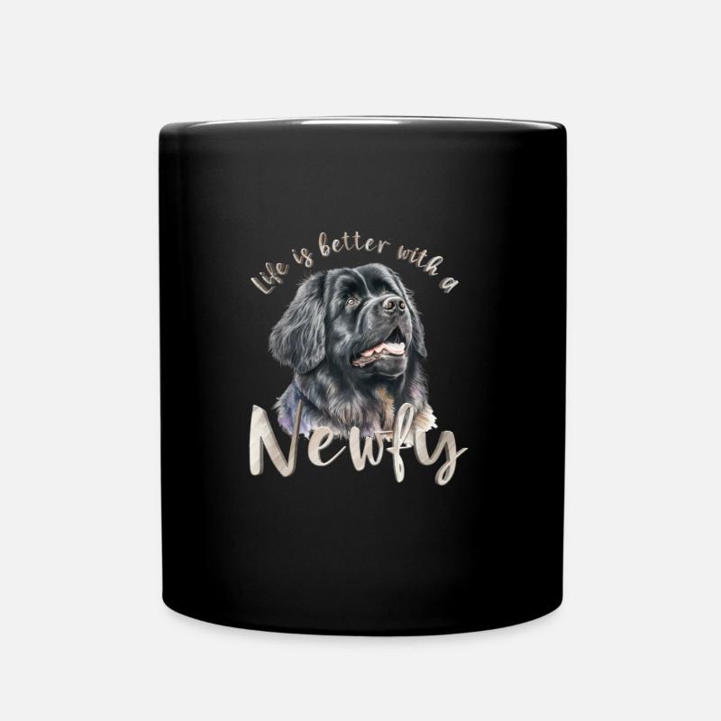 Neufundländer - Tasse einfarbig - Schwarz
