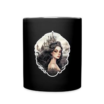 Goth Girl Gothic Princess Mystical Castle - Full Colour Mug - black - Front