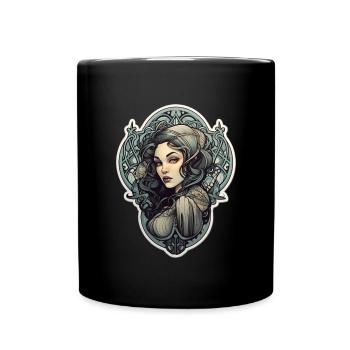 Goth Girl Gothic Mystisch Mittelalter - Tasse einfarbig - Schwarz - Vorne