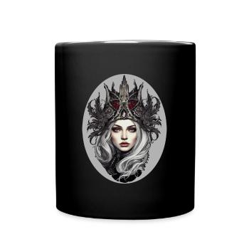 Goth Girl Gothic Mystical Horror Crown - Mug uni - noir - Devant