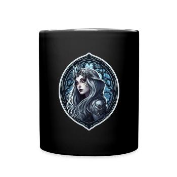 Goth Fille Gothique Bleu Médiéval Mystique - Mug uni - noir - Devant