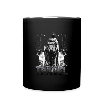 Travel Lost Places Reisen - Full Colour Mug - black - Front