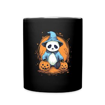 Panda Halloween - Tasse einfarbig - Schwarz - Vorne