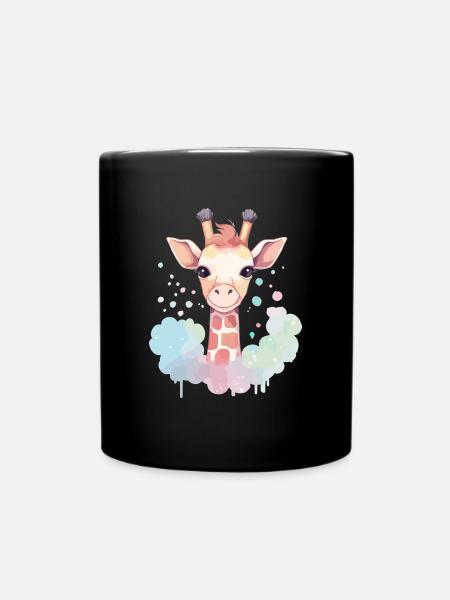 Giraffe - Full Colour Mug - black