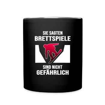 Snowboard Snowboarder Snowboard-Brett freestyle - Tasse einfarbig - Schwarz - Vorne