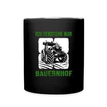 Tracteur agricole Farmer Village Ferme enfant - Mug uni - noir - Devant
