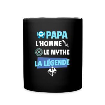 Papa homme mythe légende. - Mug uni - noir - Devant