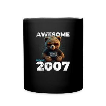 18. Geburtstag Original 2007 Jahrgang 2007 Bär süß - Tasse einfarbig - Schwarz - Vorne