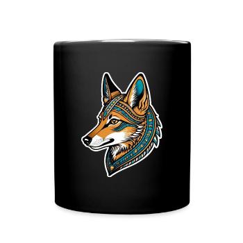 Chacal Égyptien Néo Traditionnel - Mug uni - noir - Devant