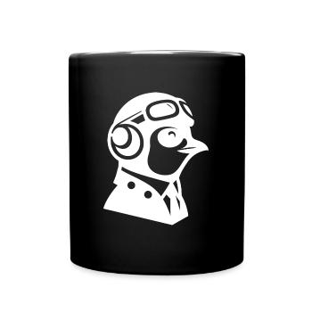 Penguin Pilot Airplane Flying Flight License Stocks - Full Colour Mug - black - Front