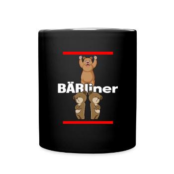 Berlin Capital Berliner-Bär Bärliner - Full Colour Mug - black - Front