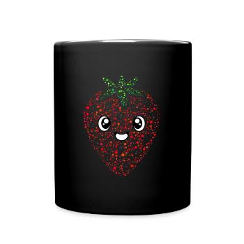 Erdbeere Kind Süß Farben Geschenk Tier Kreativ - Tasse einfarbig - Schwarz - Vorne