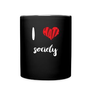 Société de la haine Stop Hate Anti Hate - Mug uni - noir - Devant