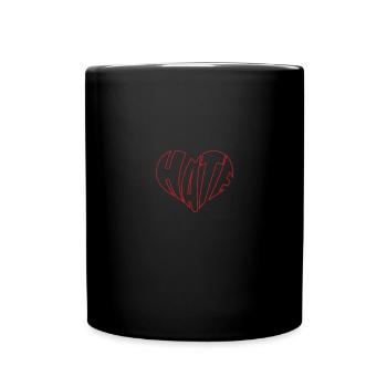 No Hate Dislike Stop Hate Anti Hate - Full Colour Mug - black - Front