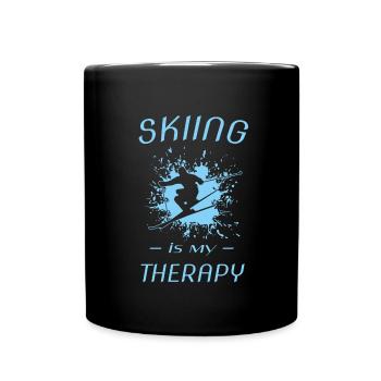 Ski - Tasse einfarbig - Schwarz - Vorne